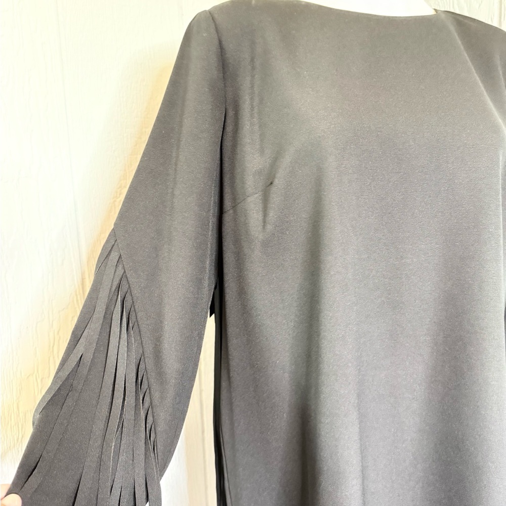 Kensie Black Fringe Dress - Picture 3 of 6